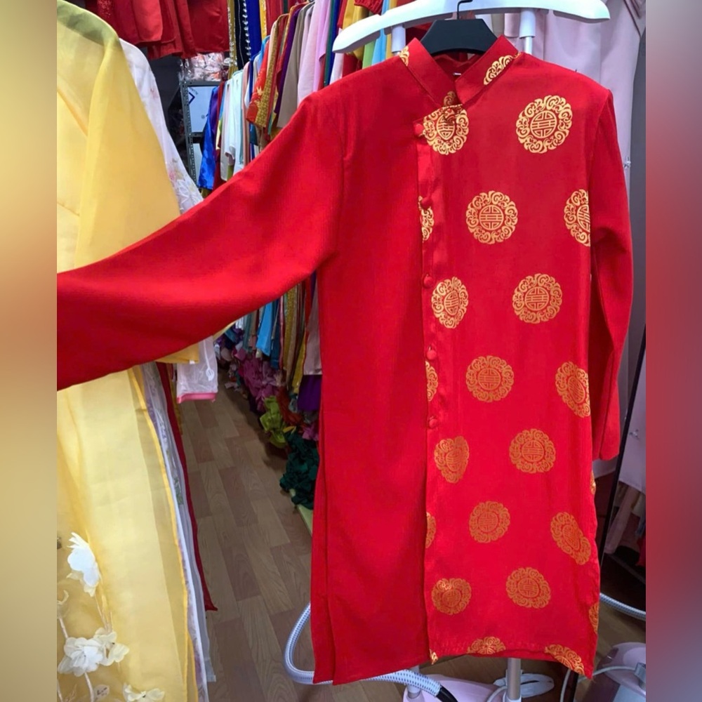 ao dai nam gam cach Tan, Men’s modern contemporary long dress top xl xxl 5xl 2xl